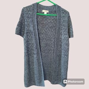 Blue "Grandma" Cardigan, Christopher & Banks Sz XL, knit granny sweater